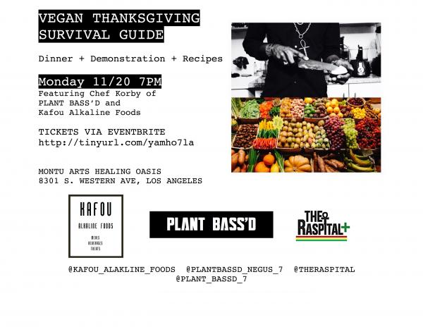 Vegan Thanksgiving Survival Guide At Montu Arts Healing - 