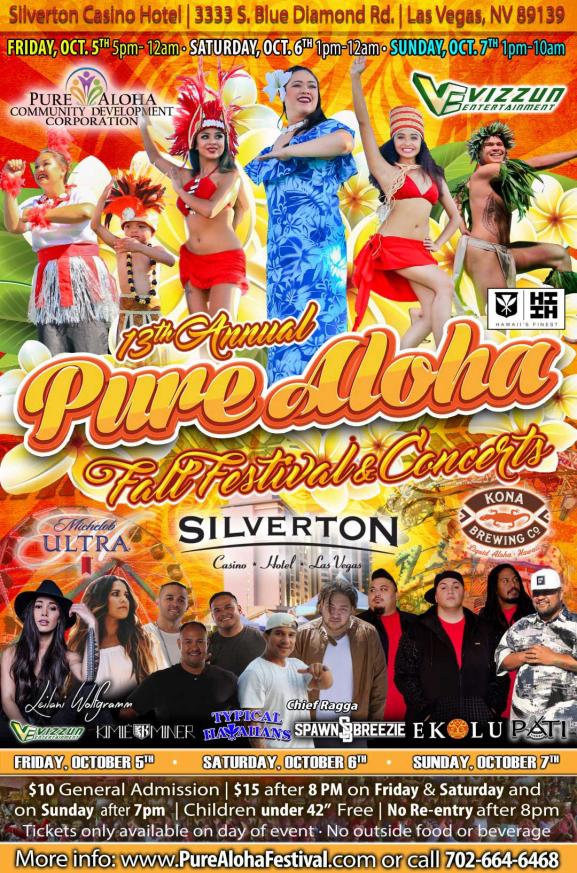 13th Annual Pure Aloha Fall Festival Concerts 2018 At