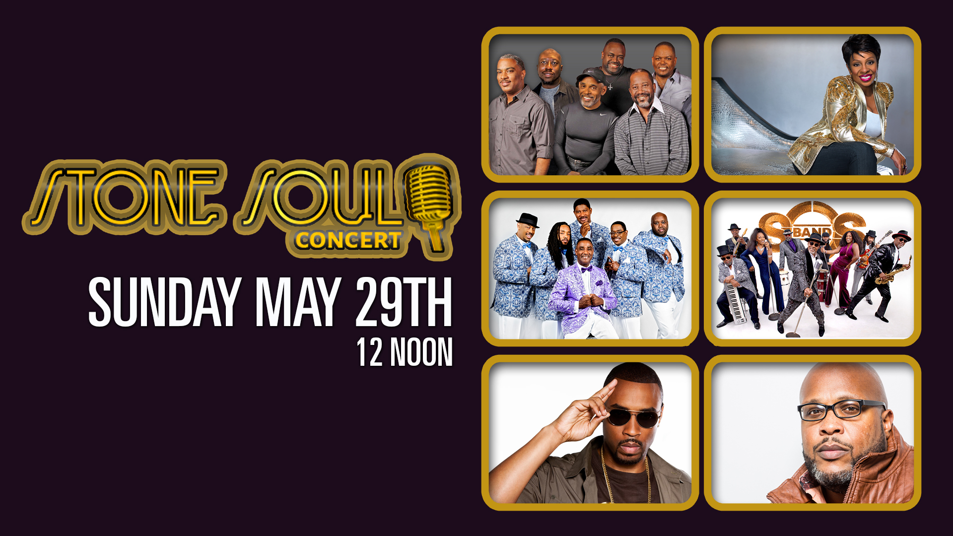 Stone Soul Concert at Concord Pavilion on Sun, May 29th, 2022 1200 pm