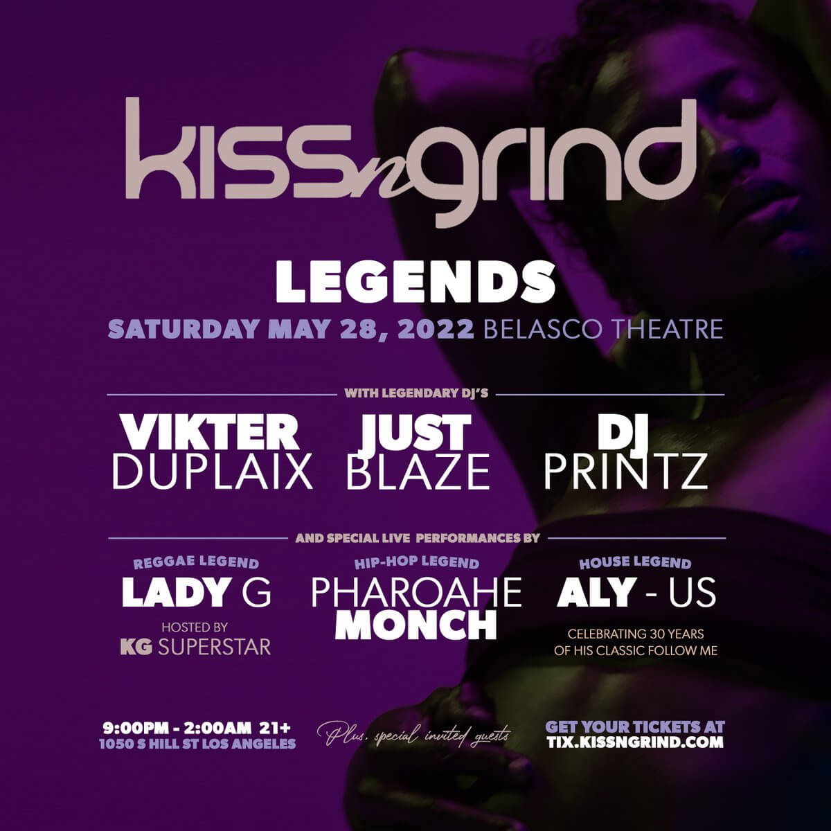 Kiss N Grind Vikter Duplaix and Just Blaze at The Belasco on Sat, May