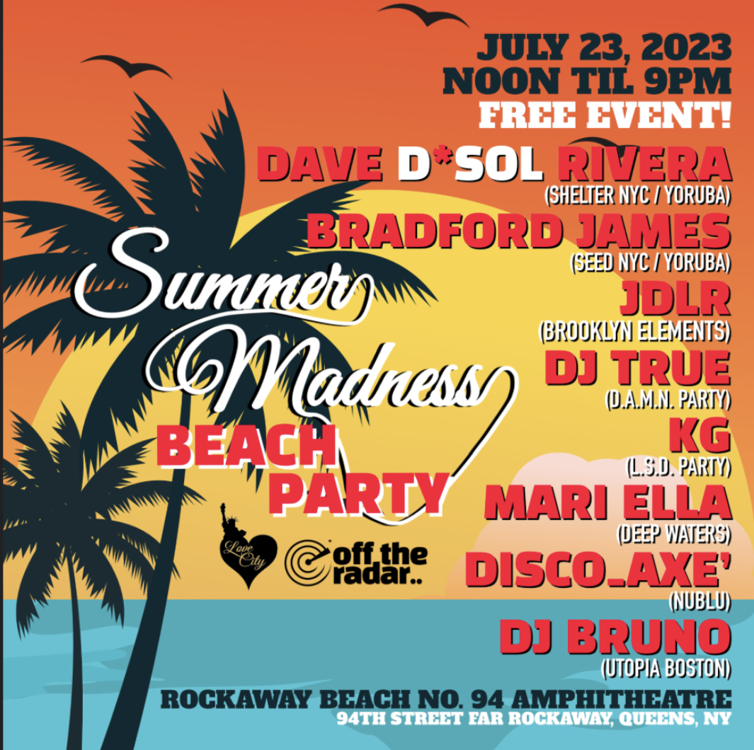 Love City NYC Summer Madness Beach Party at Rockaway Beach 94 ...