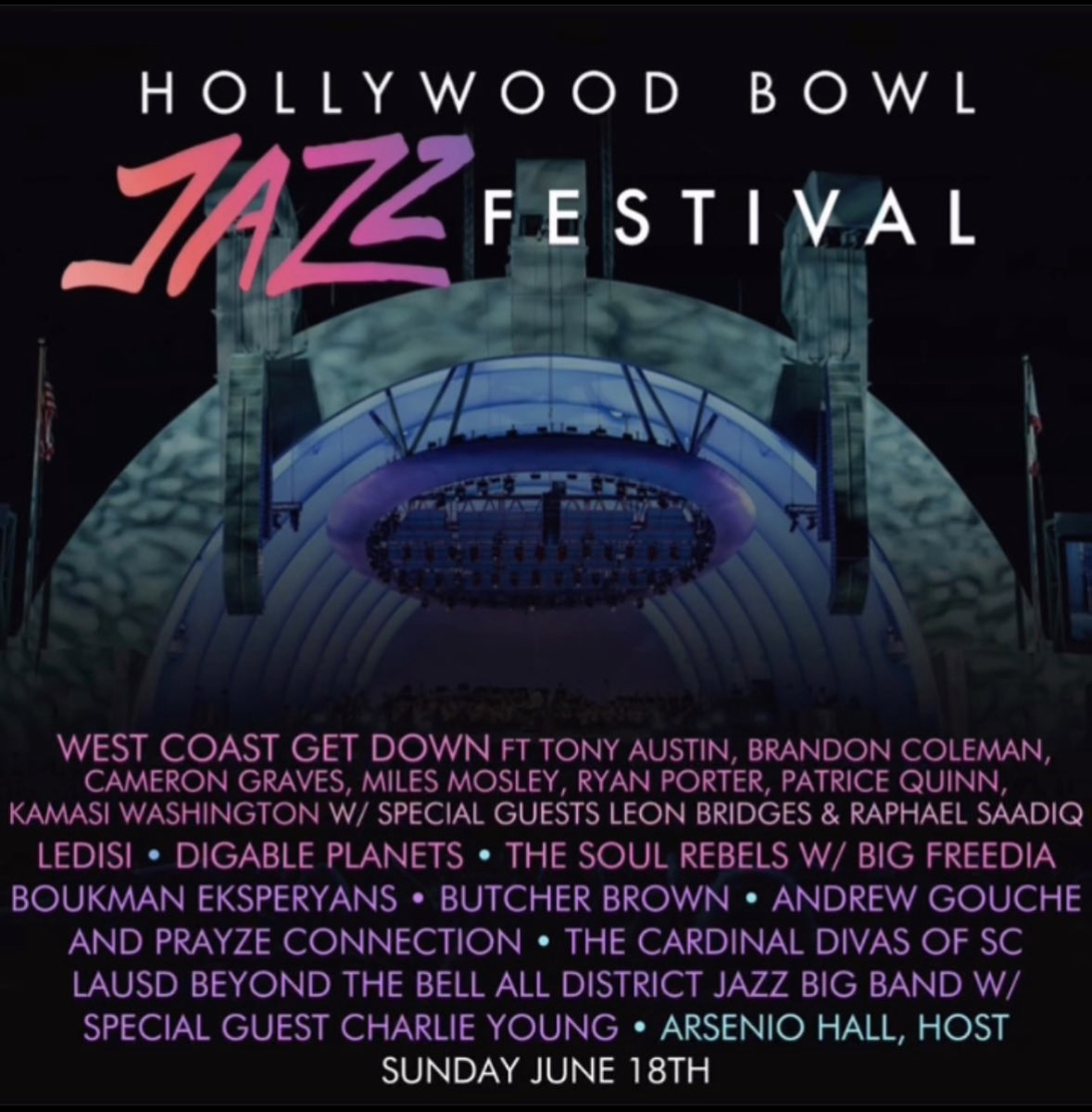 Hollywood Bowl Jazz Festival Day 2 at Hollywood Bowl on Sun, Jun 18th