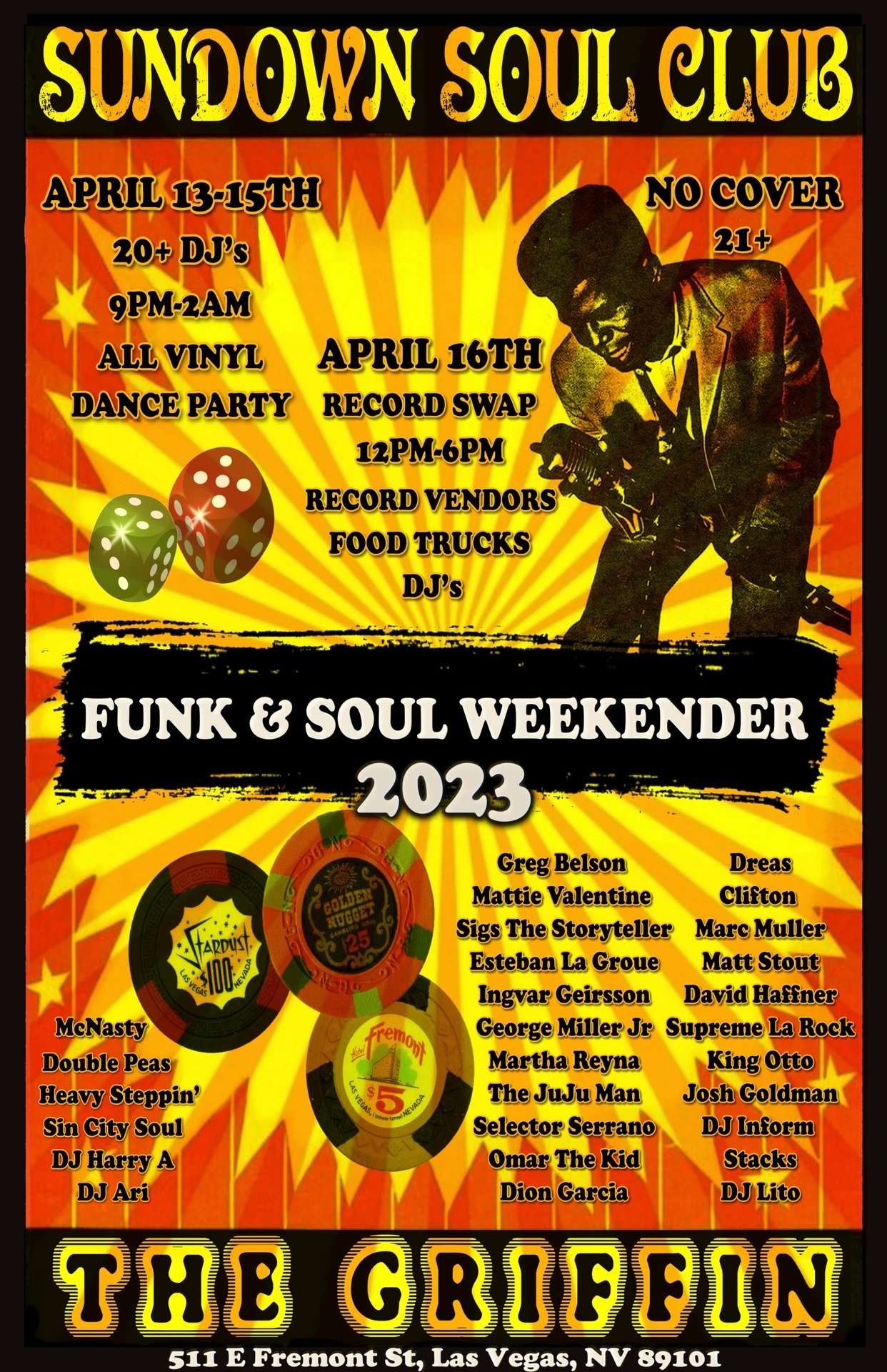 SDSC Las Vegas Funk & Soul Weekender 2023 Apr 1315 at The Griffin on