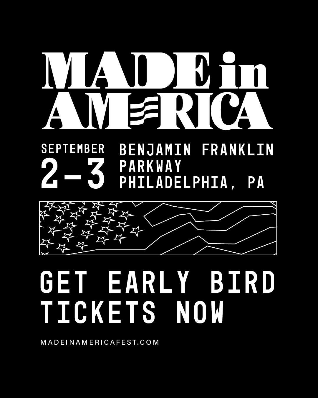 2023 Made in America Festival Sept. 23 at Benjamin Franklin Parkway