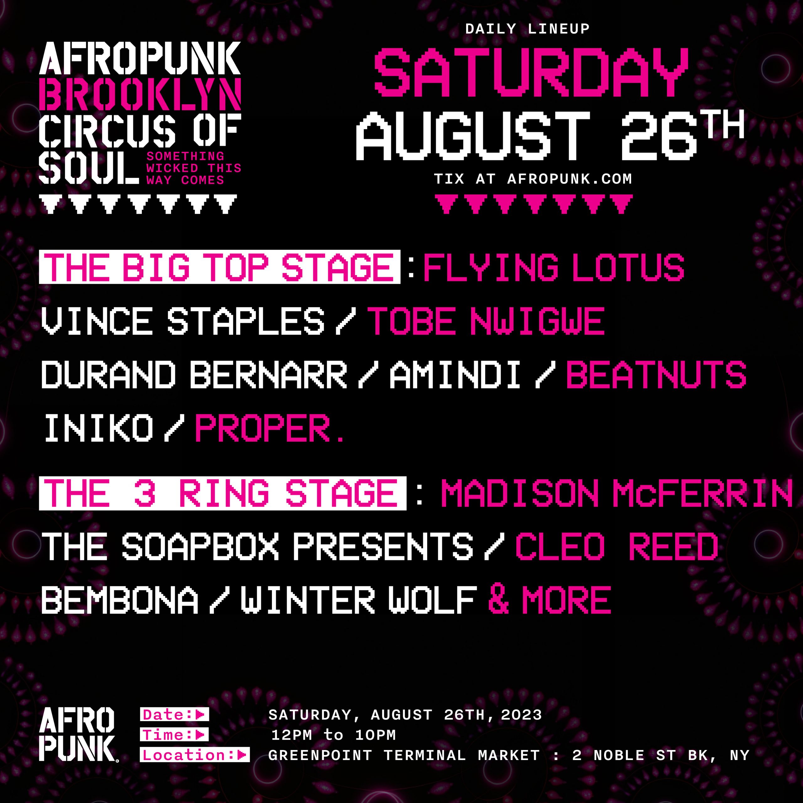 AFROPUNK Brooklyn Fest 2023 | Day 1 at Greennpoint Terminal Market on