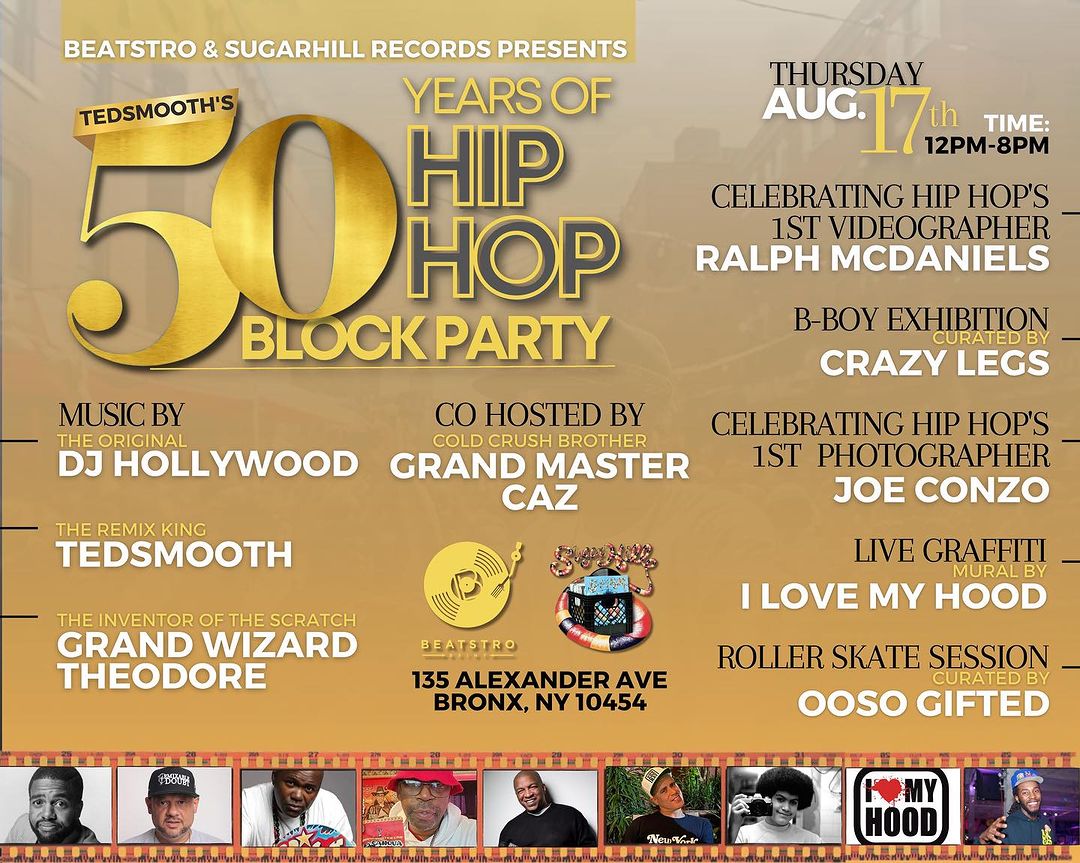 50 Years Of Hip Hop Co Hosted By Grandmaster Caz At Beatstro On Thu Aug 17th 2023 1200 Pm 