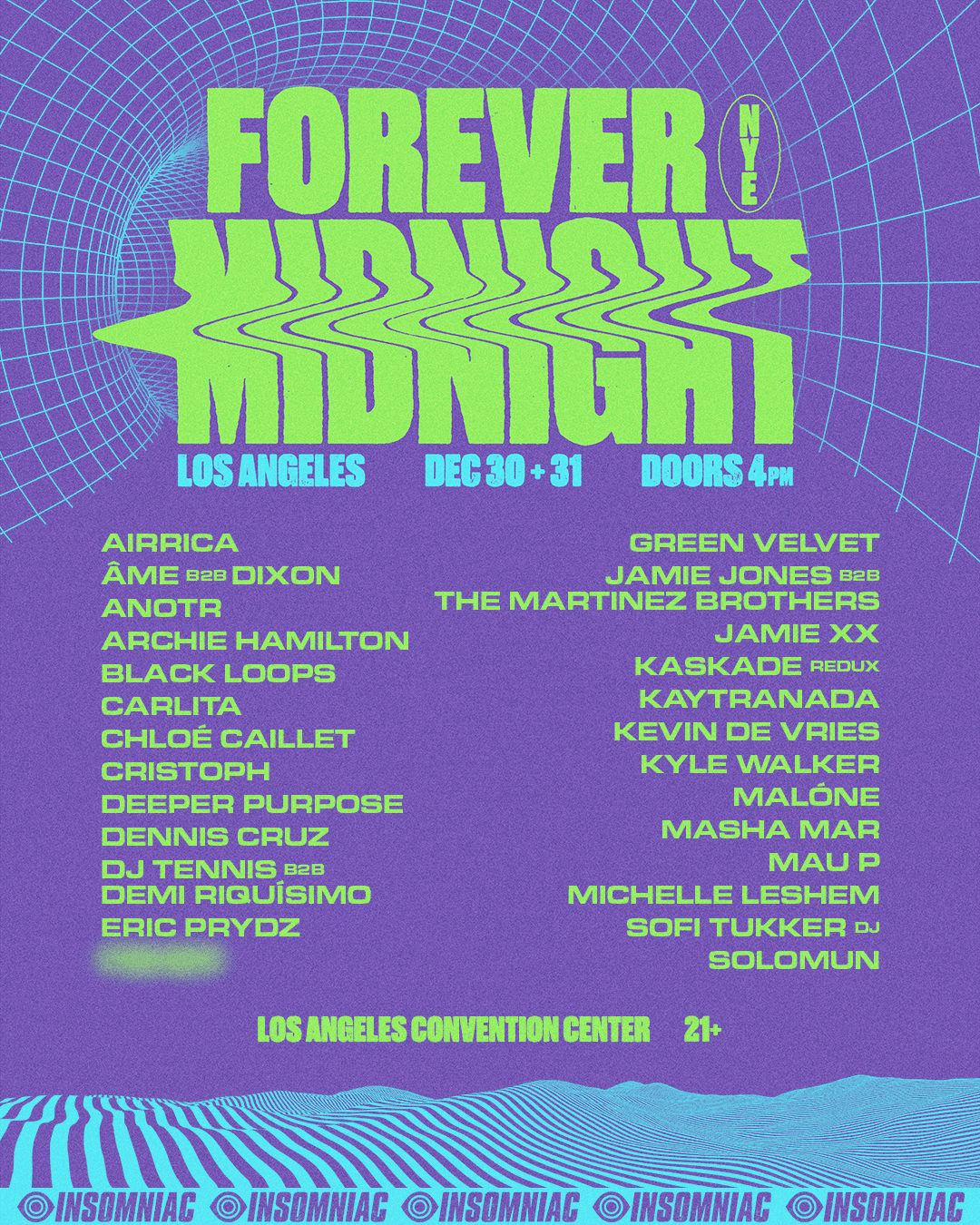 Forever Midnight LA at Los Angeles Convention Center on Sun, Dec 31st