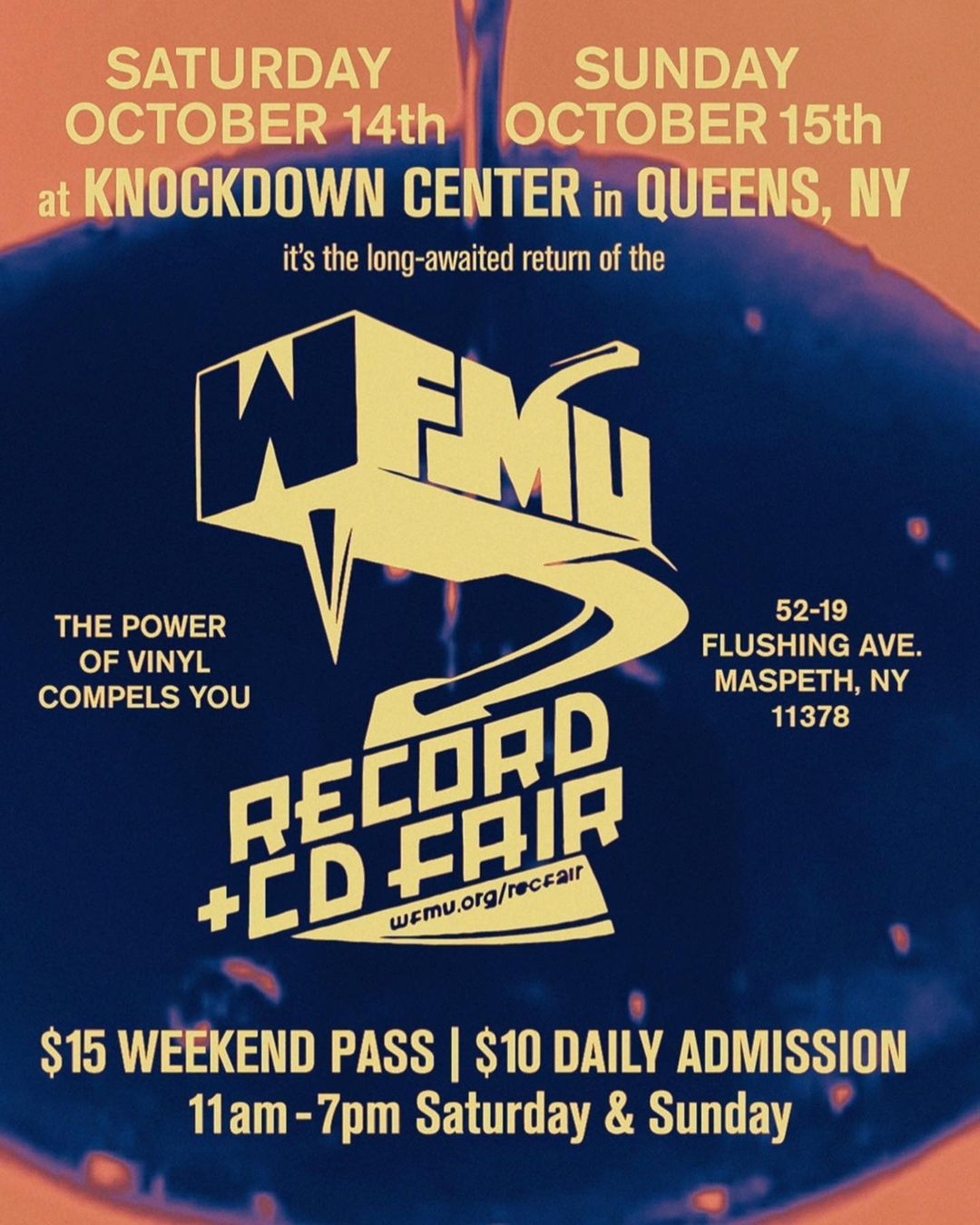 WFMU Record + CD Fair at Knockdown Center on Sat, Oct 14th, 2023 1100 am