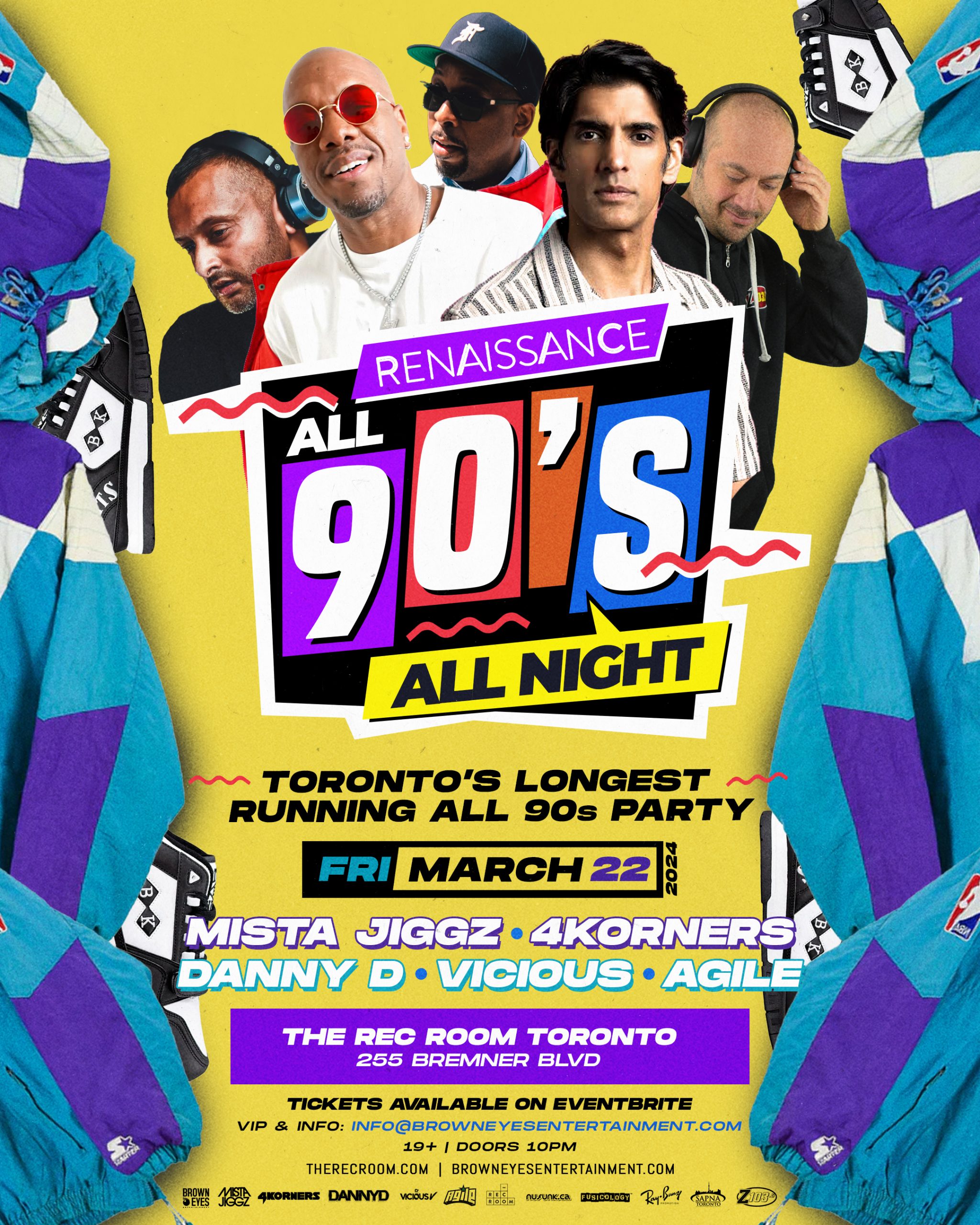 RENAISSANCE – ALL 90s w/ Danny D, 4Korners, Vicious, Agile