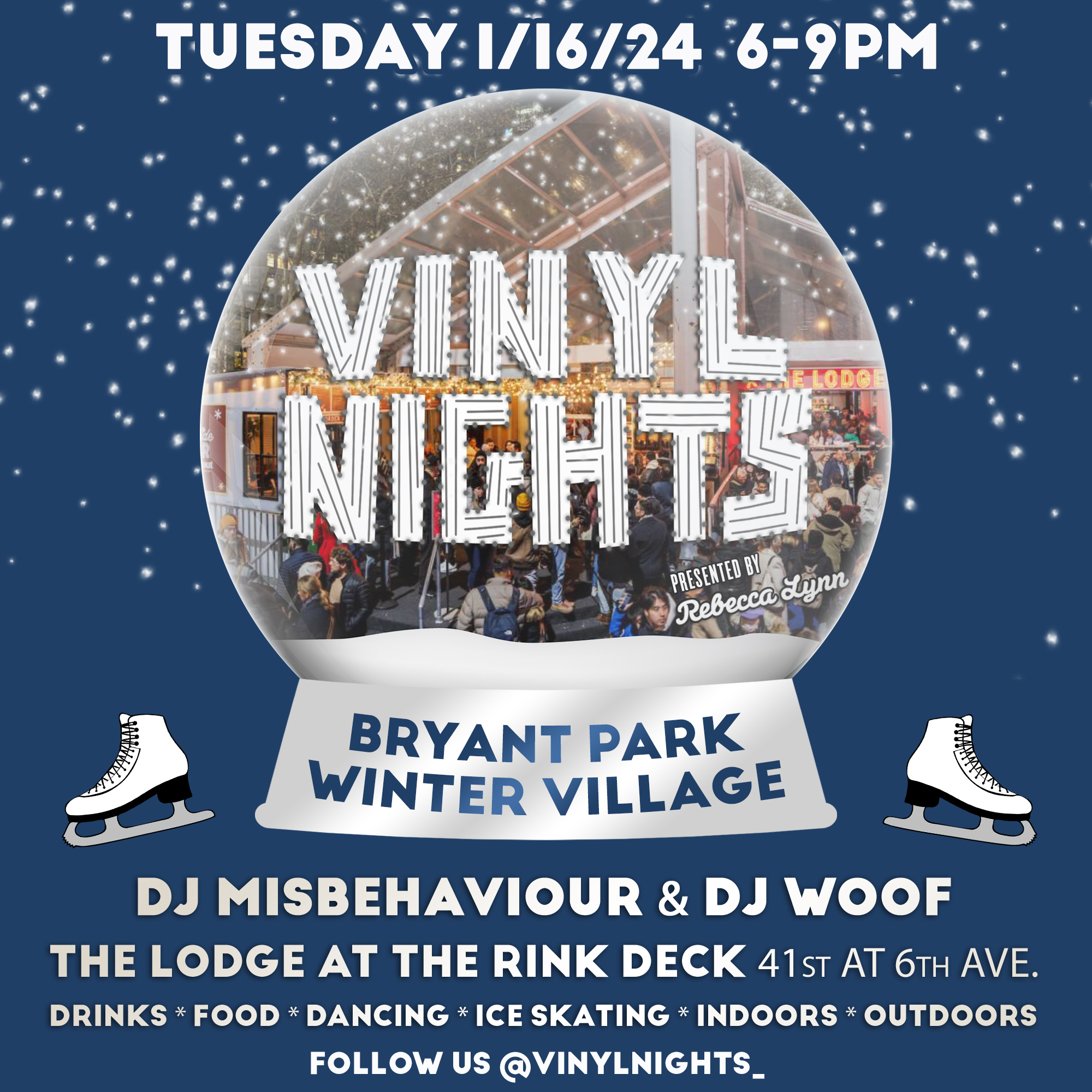 Vinyl Nights Tuesdays at The Lodge at Bryant Park at Bryant Park on Tue