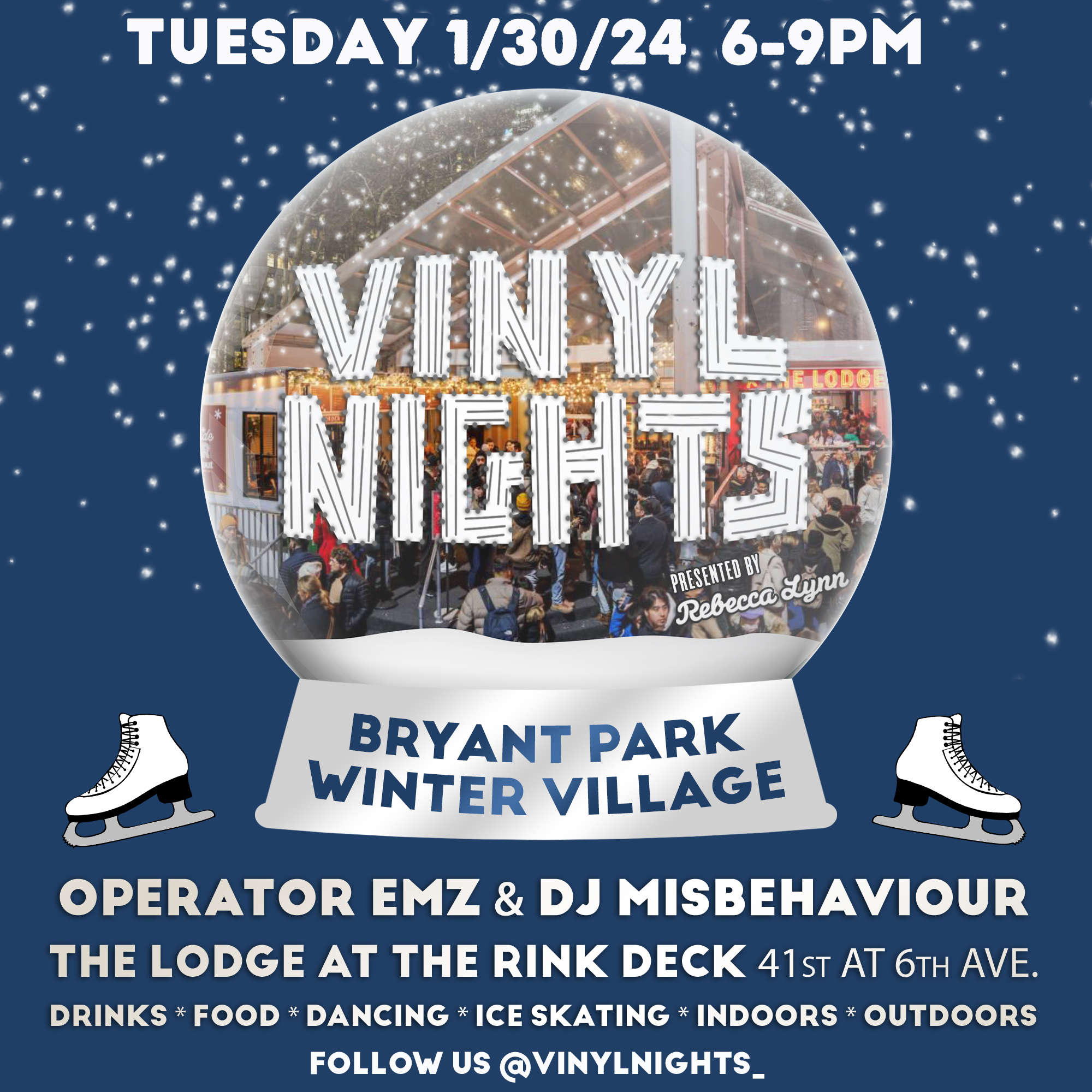 Vinyl Nights Tuesdays at The Lodge at Bryant Park at Bryant Park on Tue