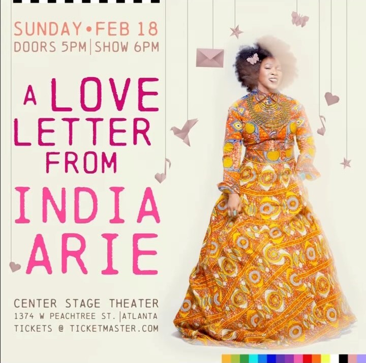 A Love Letter From India.Arie at Center Stage Theater on Sun, Feb 18th