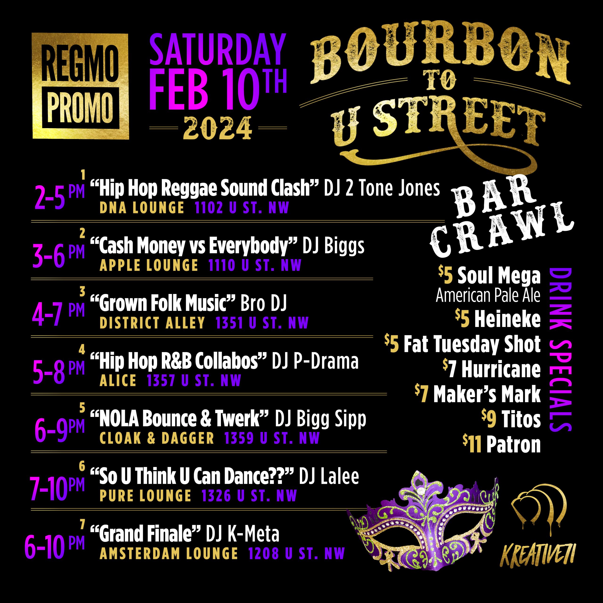 mardi gras bar crawl dc